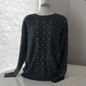 NWT Joe Fresh pearl cables sweater size small